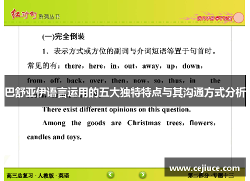 巴舒亚伊语言运用的五大独特特点与其沟通方式分析